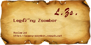 Legény Zsombor névjegykártya