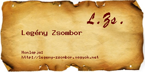 Legény Zsombor névjegykártya