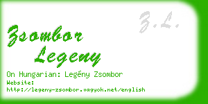 zsombor legeny business card